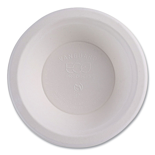 Eco-Products Vanguard Renewable and Compostable Sugarcane Bowls, 12 oz, White, 1,000/Carton (EPBL12NFA)