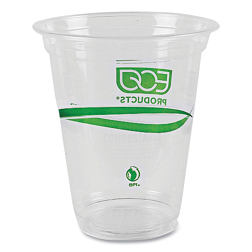 Eco-Products GreenStripe Renewable and Compostable Cold Cups, 16 oz, Clear, 50/Pack, 20 Packs/Carton (EPCC16GS)