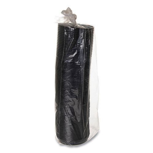 Eco-Products EcoLid 25% Recycled Content Hot Cup Lid, Black, Fits 10 oz to 20 oz Cups, 100/Pack, 10 Packs/Carton (EPHL16BR)