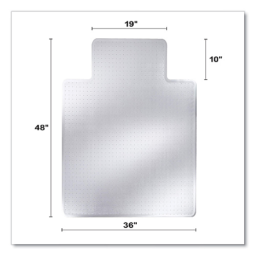 Deflecto DuraMat Moderate Use Chair Mat for Low Pile Carpeting, Lipped, 36 x 48, Clear, 50/Pallet (CM13113B50)