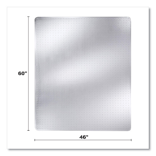 Deflecto DuraMat Moderate Use Chair Mat for Low Pile Carpeting, Rectangular, 46 x 60, Clear, 50/Pallet (CM13443FB50)