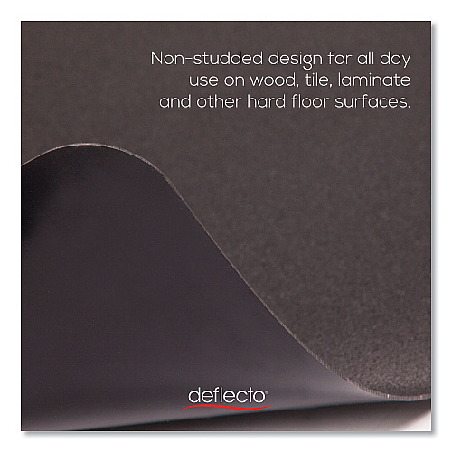 Deflecto Economat Hard Floor Chair Mat, Rectangular, 45 x 53, Black (CM21242BCOM)