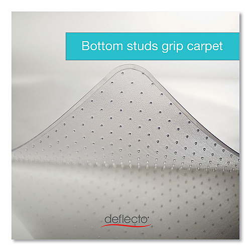 Deflecto DuraMat Moderate Use Chair Mat for Low Pile Carpeting, Lipped, 36 x 48, Clear, 50/Pallet (CM13113B50)