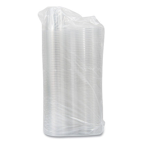 Dart SafeSeal Tamper-Resistant, Tamper Evident Bowls, Flat Lid, 12 oz, 4.36 x 8.84 x 3.51, Clear, Plastic, 256/Carton (SC12F)
