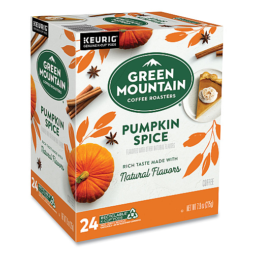 Keurig Fair Trade Certified Pumpkin Spice Flavored Coffee K-Cups, 96/Carton (6758CT)
