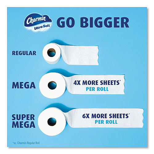 Charmin&reg; Ultra Soft Standard Toilet Paper, 2-Ply, 224 Sheets, 4 Rolls (08806PK)