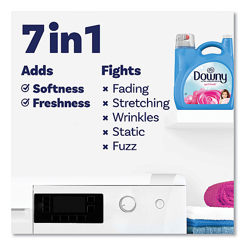 Downy Liquid Fabric Softener, April Fresh, 140 oz Bottle, 4/Carton (10051)