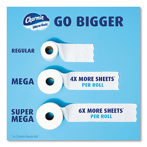 Charmin&reg; Ultra Soft Standard Toilet Paper, 2-Ply, 224 Sheets, 12 Rolls (08813PK)