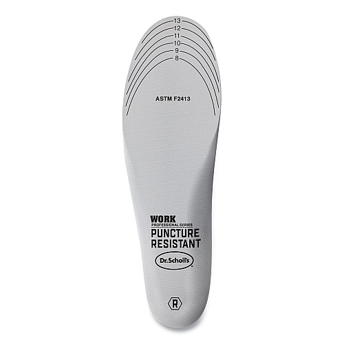 Dr. Scholl's Professional Series Work Puncture Resistant Insoles for Men, Men's Size 8 to 14, Black (00293)