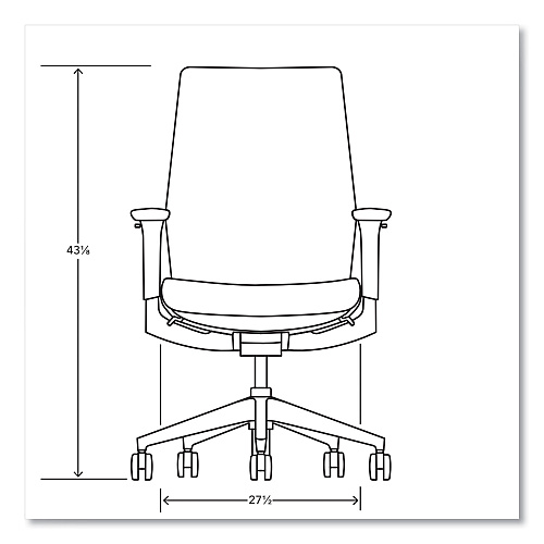 HON Cipher Mesh Back Task Chair, Supports Up to 300 lb, 15" to 20" Seat Height, Black Seat, Charcoal Back, Charcoal Base (CRTHSCC10LSS)