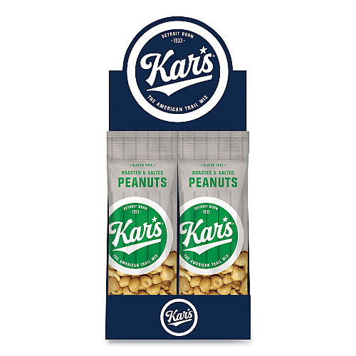 Kar's Peanuts, Salted, 2.5 oz Packet, 12/Box (SN08237)