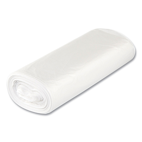 Inteplast Group High-Density Commercial Can Liners, 33 gal, 16 mic, 33" x 40", Clear, Interleaved Roll, 25 Bags/Roll, 10 Rolls/Carton (S334016N)