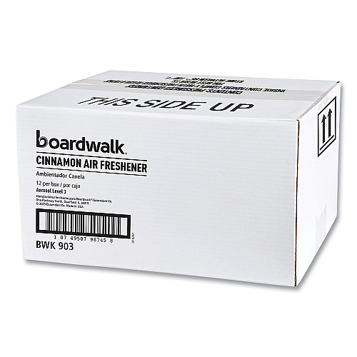 Boardwalk Metered Air Freshener Refill, Cinnamon Sunset, 7 oz Aerosol Spray, 12/Carton (BWK903)