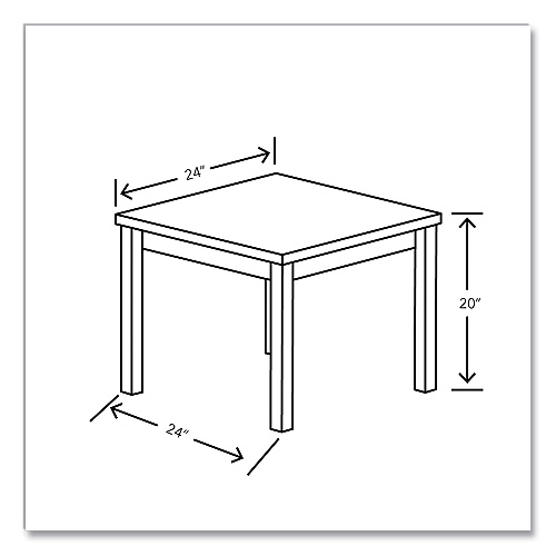 HON 80000 Series Laminate Occasional Corner Table, 24d x 24w x 20h, Kingswood Walnut (80192LKI1)