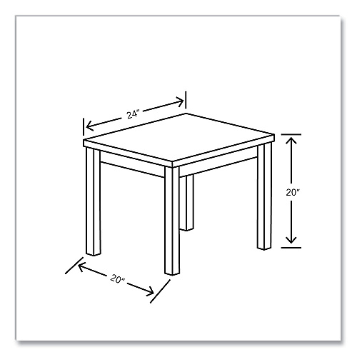 HON 80000 Laminate Occasional End Table, Rectangular, 24w x 20d x 20h, Pinnacle (80193PINC)