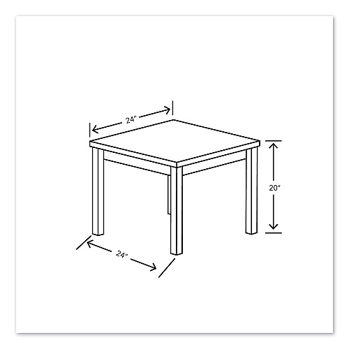 HON 80000 Series Laminate Occasional Corner Table, 24w x 24d x 20h, Pinnacle (80192PINC)
