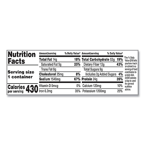 Campbells Chunky Chili with Beans, 15.25 oz Bowl, 8/Carton (35100009)