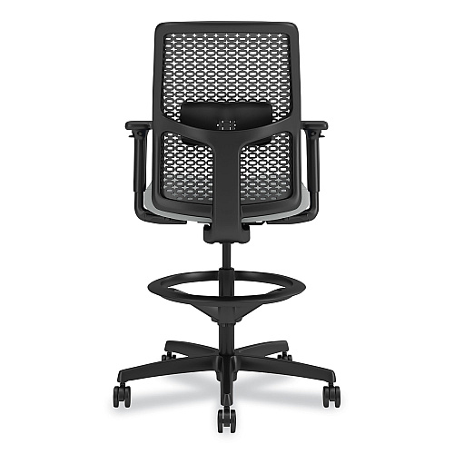 HON Ignition 2.0 ReActiv Low-Back Task Stool, 22.88" to 31.75" Seat Height, Flint Seat, Charcoal Back, Black Base (TSR0A0S39BST)