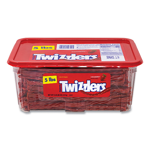 Twizzlers Strawberry Twists, Strawberry, 5 lb Tub (22002005)
