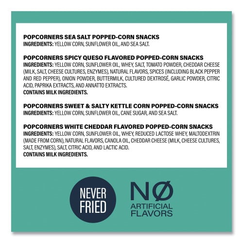 PopCorners Popped Corn Chips Snacks Variety Pack, Assorted Flavors, 1