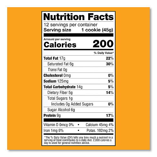 Lenny & Larry's Keto Peanut Butter Cookie, 1.6 oz Packet, 12/Pack (22002084)