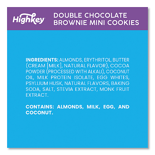 HighKey Double Chocolate Brownie Cookies, 0.75 oz Packet, 6/Carton (60000273)