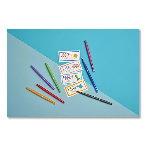 Paper Mate Flair Duo Felt Tip Porous Point Pen, Stick, Medium 0.7 mm, Assorted Ink and Barrel Colors, 16/Pack (2181607)