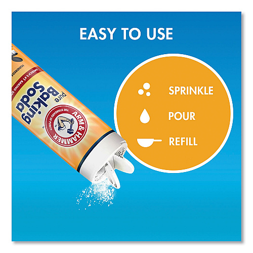 Arm & Hammer Baking Soda, 12 oz Refillable Shaker Canister, 6/Carton (3320097531)