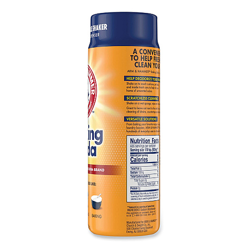 Arm & Hammer Baking Soda, 12 oz Refillable Shaker Canister, 6/Carton (3320097531)