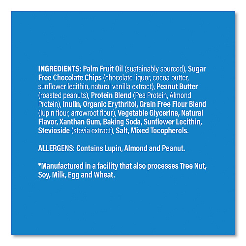 Lenny & Larry's Keto Chocolate Chip Cookie, Chocolate Chip, 1.6 oz Packet, 12/Pack (22002083)