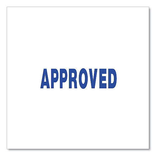 Universal Message Stamp, APPROVED, Pre-Inked One-Color, Blue (UNV10043)