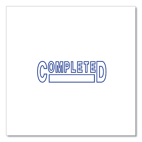 Universal Message Stamp, COMPLETED, Pre-Inked One-Color, Blue Ink (UNV10044)