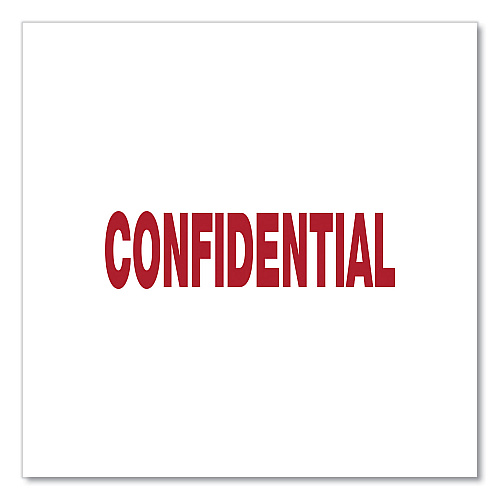 Universal Message Stamp, CONFIDENTIAL, Pre-Inked One-Color, Red (UNV10046)