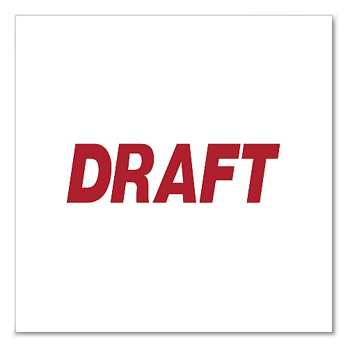 Universal Message Stamp, DRAFT, Pre-Inked One-Color, Red (UNV10049)