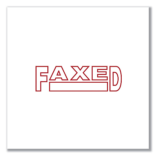 Universal Message Stamp, FAXED, Pre-Inked One-Color, Red (UNV10054)
