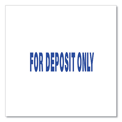 Universal Message Stamp, for DEPOSIT ONLY, Pre-Inked One-Color, Blue (UNV10056)