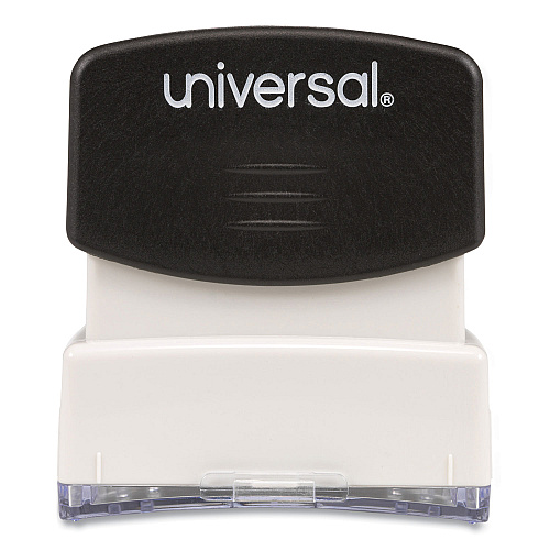 Universal Message Stamp, for DEPOSIT ONLY, Pre-Inked One-Color, Blue (UNV10056)