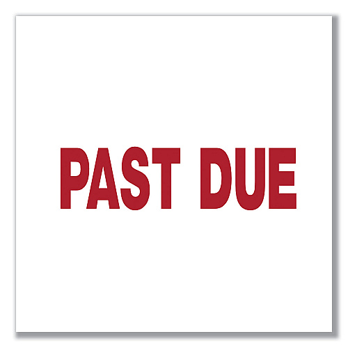 Universal Message Stamp, PAST DUE, Pre-Inked One-Color, Red (UNV10063)