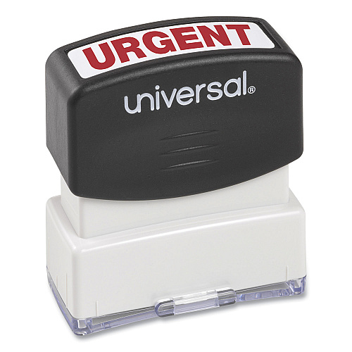 Universal Message Stamp, URGENT, Pre-Inked One-Color, Red (UNV10070)