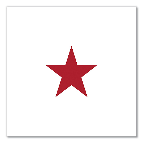 Universal Round Message Stamp, STAR, Pre-Inked/Re-Inkable, Red (UNV10081)
