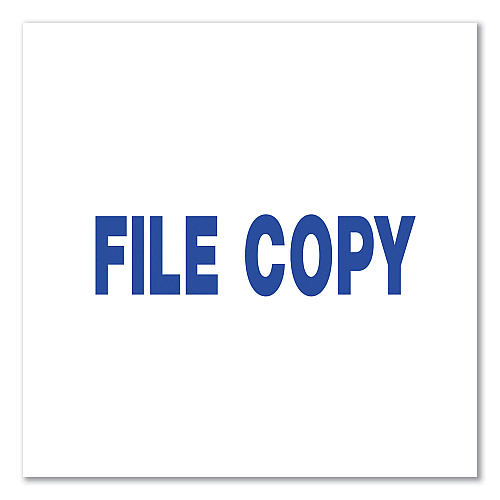 Universal Message Stamp, FILE COPY, Pre-Inked One-Color, Blue (UNV10104)