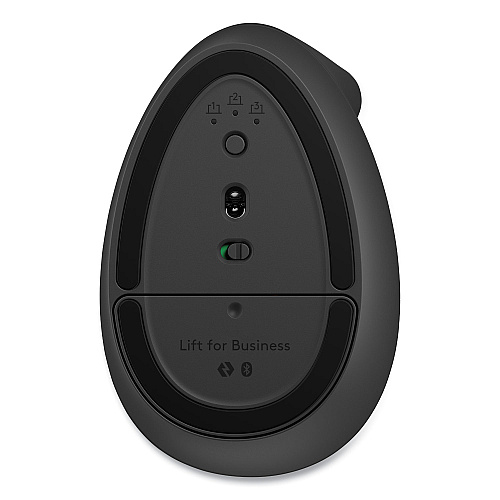 Logitech Lift for Business Vertical Ergonomic Mouse, 2.4 GHz Frequency/32 ft Wireless Range, Right Hand Use, Graphite (910006491)
