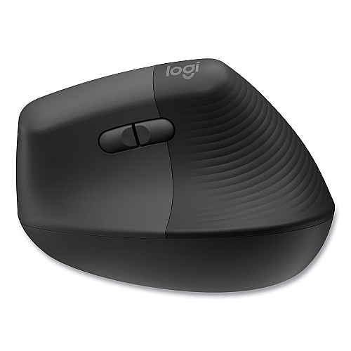 Logitech Lift for Business Vertical Ergonomic Mouse, 2.4 GHz Frequency/32 ft Wireless Range, Right Hand Use, Graphite (910006491)