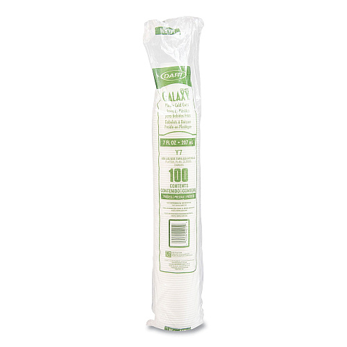 Dart High-Impact Polystyrene Cold Cups, 7 oz, Translucent, Clear, 100/Pack (Y7PK)