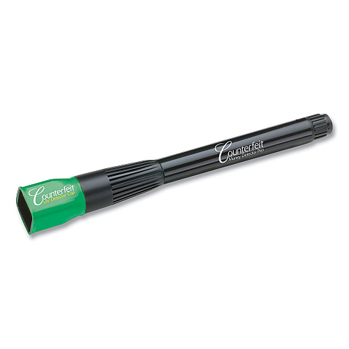 Dri Mark Counterfeit Money Detection System, UV Light; Watermark Detector; Color Change Ink, U.S. Currency, 0.8 x 0.8 x 6, Black/Green (351UV6)