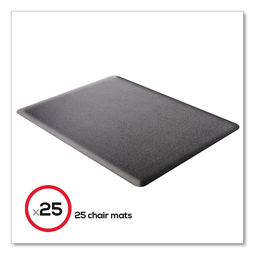 Deflecto Ergonomic Sit Stand Mat, 53 x 45, Black, 25/Pallet (CM24242BSS25)