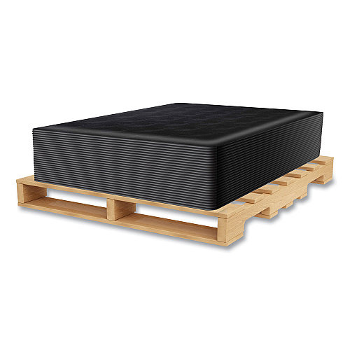 Deflecto Ergonomic Sit Stand Mat, 53 x 45, Black, 25/Pallet (CM24242BSS25)