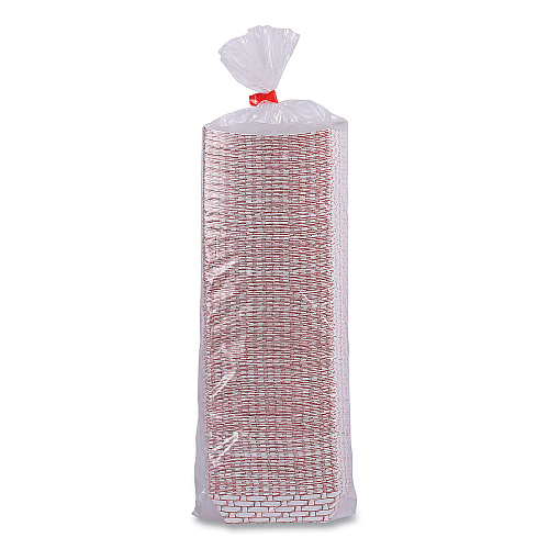 Boardwalk&reg; Paper Food Baskets, 6 oz., Cap, Red/White, 1,000/Carton (BWK30LAG040)
