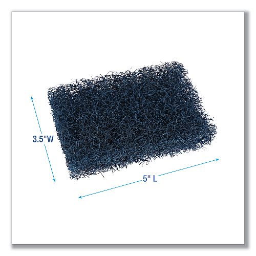 Boardwalk&reg; Extra Heavy-Duty Scour Pad, 3 1/2 x 5, Blue/Gray (BWK188)