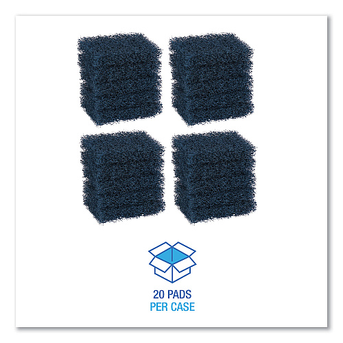 Boardwalk&reg; Extra Heavy-Duty Scour Pad, 3 1/2 x 5, Blue/Gray (BWK188)